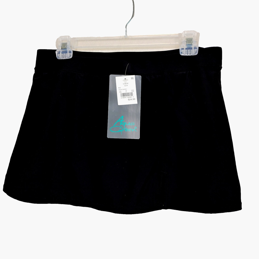 Aqua Green Swim Skirt with Built-in Brief ~ Size L